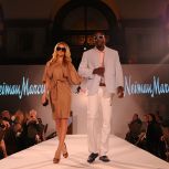 John Mayberry Jr. poses on the runway.