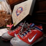 One of the items up for bid during a silent auction during the third annual Shane Victorino Fashion Show Monday in Philadelphia.